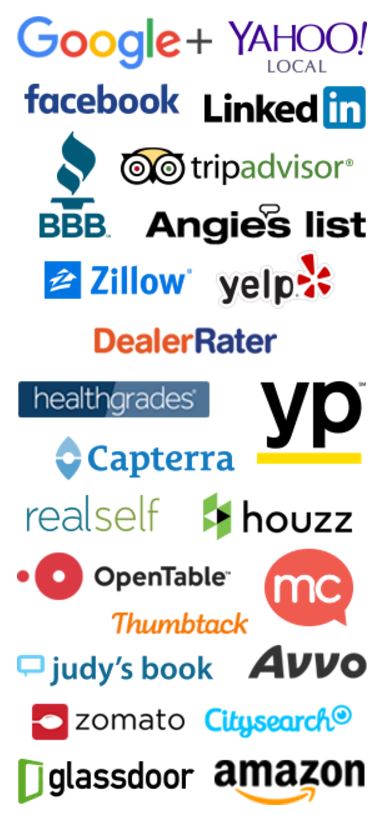 Just a few popular review websites